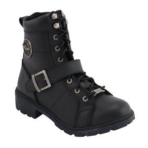 NWOB Sz 10 Milwaukee Blk Leather Motorcyle Boots